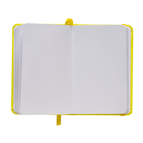 Pvc notebook with coloured elastic, blank sheets (80 pages), satin bookmark 2