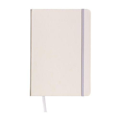 Pu notebook with coloured elastic, squared sheets (80 pages), satin bookmark 1