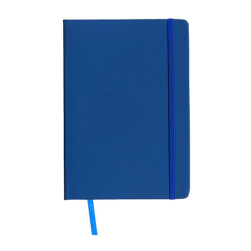 Pu notebook with coloured elastic, squared sheets (80 pages), satin bookmark 1