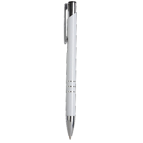 Metal snap pen with 3-ring decoration and chromed details 2