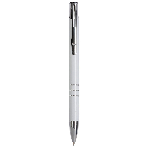 Metal snap pen with 3-ring decoration and chromed details 1