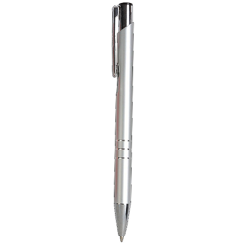 Metal snap pen with 3-ring decoration and chromed details 2