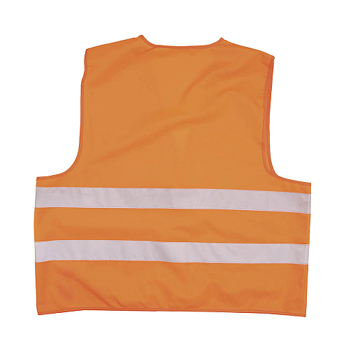 High-visibility fluorescent polyester vest with reflective strips (en iso 20471). one size 2