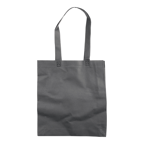 Heat-sealed 80 g/m2 non-woven fabric shopping bag with gusset and long handles 2