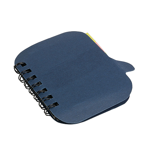 Small cardboard ring-bound notebook containing sticky notes 3