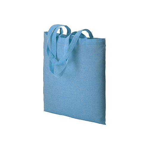 150 g/m2 recycled cotton shopping bag, melange effect, long handles 1