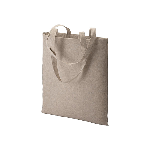 150 g/m2 recycled cotton shopping bag, melange effect, long handles 1