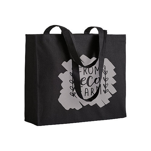 200 g/m2 cotton shopping bag, long handles and gusset 4