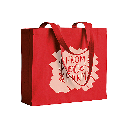 200 g/m2 cotton shopping bag, long handles and gusset 4