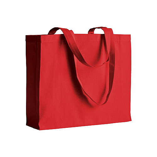200 g/m2 cotton shopping bag, long handles and gusset 1