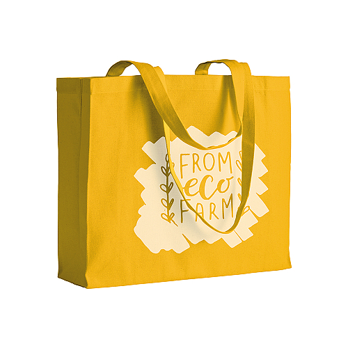 200 g/m2 cotton shopping bag, long handles and gusset 4