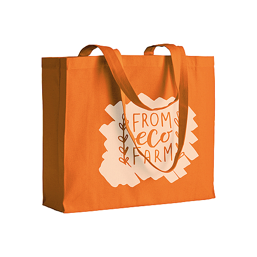 200 g/m2 cotton shopping bag, long handles and gusset 4