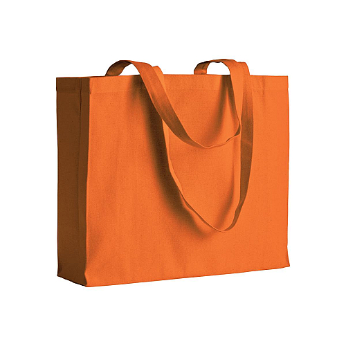 200 g/m2 cotton shopping bag, long handles and gusset 1