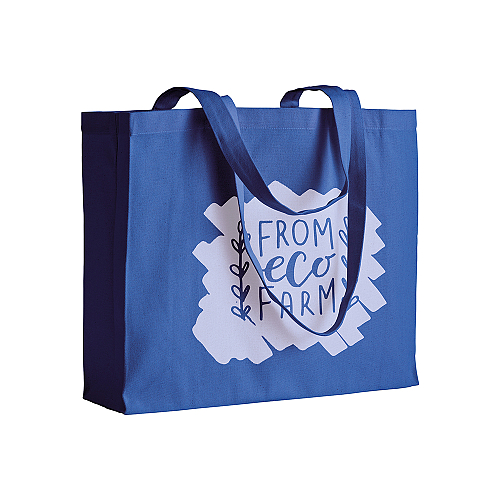 200 g/m2 cotton shopping bag, long handles and gusset 4