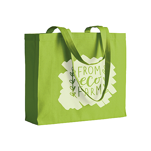 200 g/m2 cotton shopping bag, long handles and gusset 4