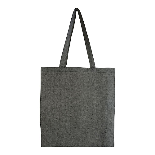 150 g/m2 recycled cotton shopping bag, melange effect, long handles and gusset 3