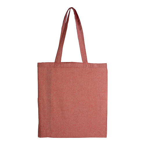 150 g/m2 recycled cotton shopping bag, melange effect, long handles and gusset 3