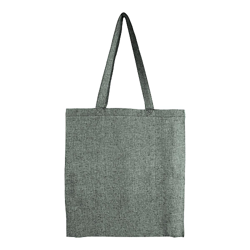 150 g/m2 recycled cotton shopping bag, melange effect, long handles and gusset 3