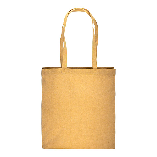150 g/m2 recycled cotton shopping bag, melange effect, long handles and gusset 2