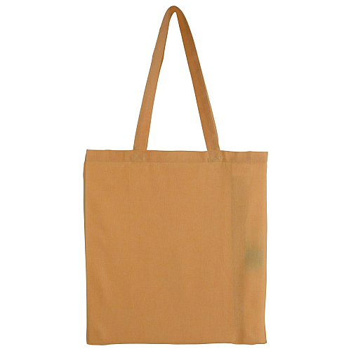 150 g/m2 recycled cotton shopping bag, melange effect, long handles and gusset 3