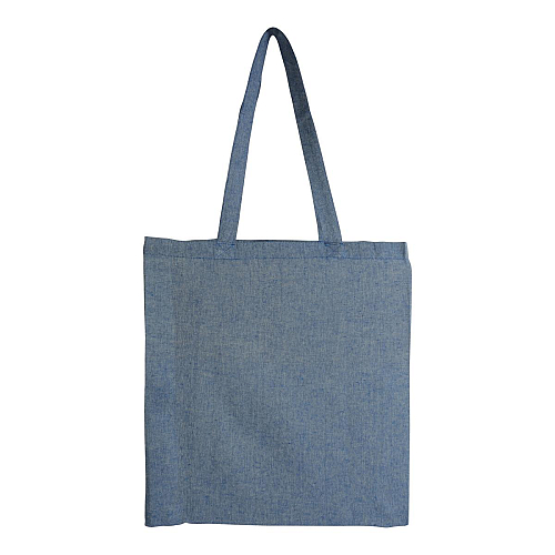 150 g/m2 recycled cotton shopping bag, melange effect, long handles and gusset 3
