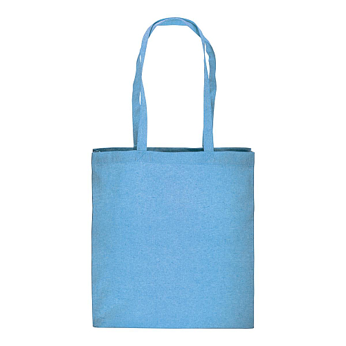 150 g/m2 recycled cotton shopping bag, melange effect, long handles and gusset 2