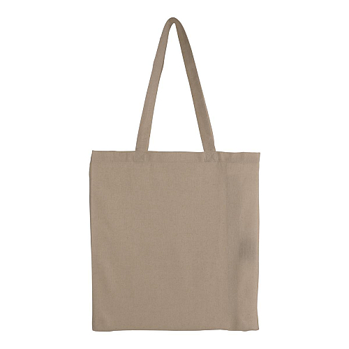 150 g/m2 recycled cotton shopping bag, melange effect, long handles and gusset 3