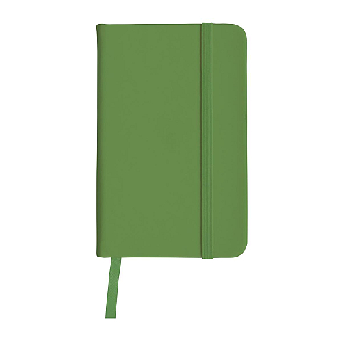 PU notebook with coloured elastic, ruled sheets (80 pages), satin bookmark 1