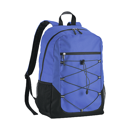 600D polyester 4-pocket backpack (two mesh side pockets). Padded straps and back 1