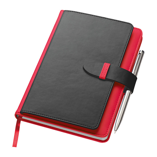 Notebook with business card 2