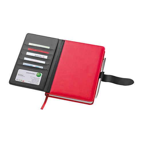 Notebook with business card 4