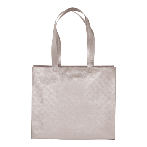 Laminated non woven thermowelded shopping bag, long handles and gusset 2
