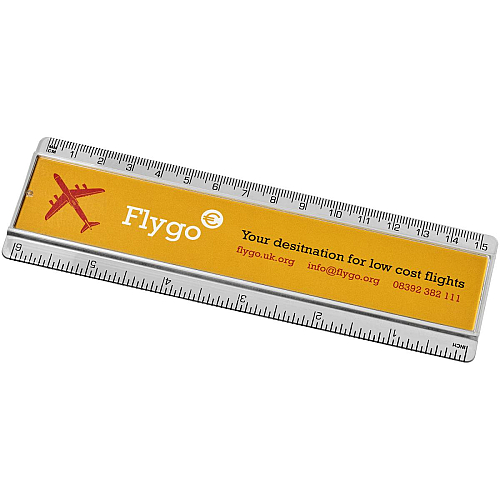 Ellison 15 cm plastic ruler with paper insert 1