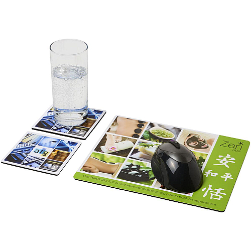 Q-Mat® mouse mat and coaster set combo 3 1