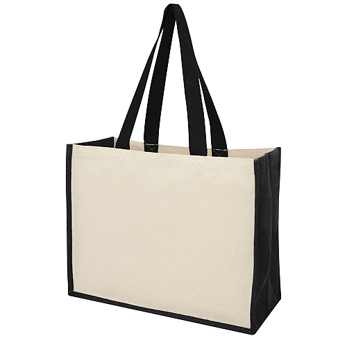 Varai 320 g/m² canvas and jute shopping tote bag 23L 1