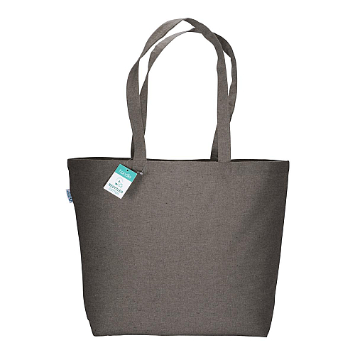 190 g/m2 recycled cotton shopping bag with long handles and gusset 2