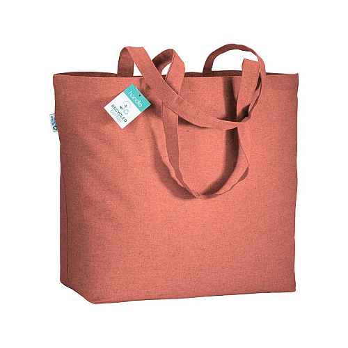 190 g/m2 recycled cotton shopping bag with long handles and gusset 1