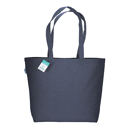 190 g/m2 recycled cotton shopping bag with long handles and gusset 2