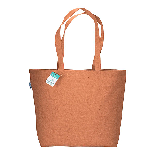 190 g/m2 recycled cotton shopping bag with long handles and gusset 2