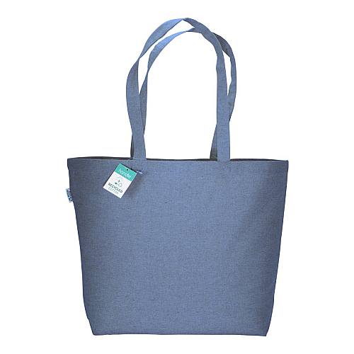 190 g/m2 recycled cotton shopping bag with long handles and gusset 2