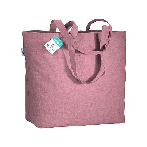 190 g/m2 recycled cotton shopping bag with long handles and gusset 1
