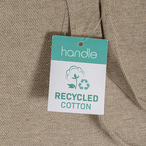 190 g/m2 recycled cotton shopping bag with long handles and gusset 3