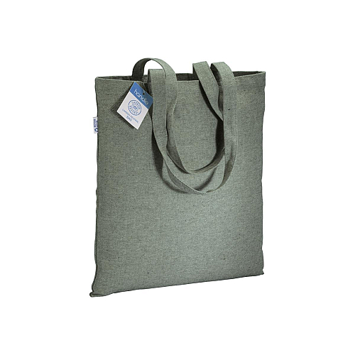 280g/m2 recycled cotton carbon neutral shopping bag, long handles 1