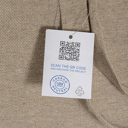 280g/m2 recycled cotton carbon neutral shopping bag, long handles 4
