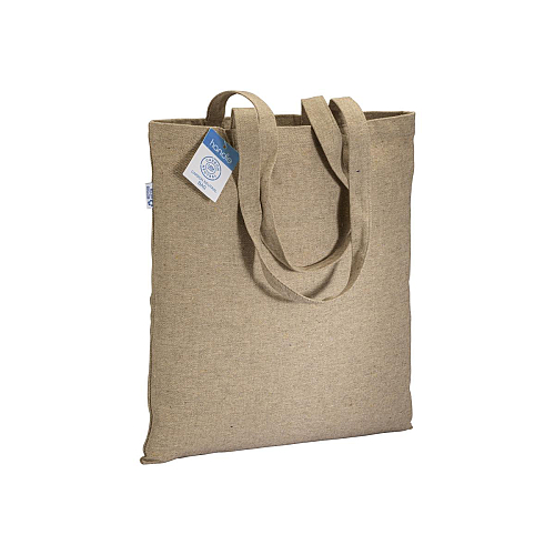 280g/m2 recycled cotton carbon neutral shopping bag, long handles 1