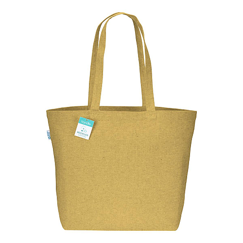 280g/m2 recycled cotton shopping bag, long handles and gusset 2