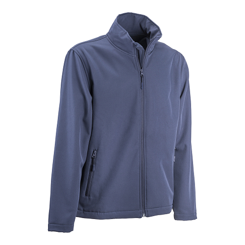 Softshell jacket with fleece interior, two side pockets and zipper closure. 1