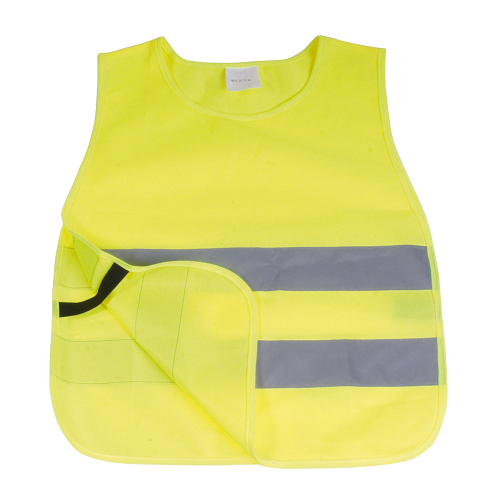 High-visibility fluorescent polyester vest with reflective strips for kids 2