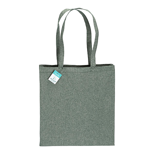 190 g/m2 recycled cotton shopping bag, long handles and gusset 2
