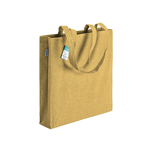 190 g/m2 recycled cotton shopping bag, long handles and gusset 1